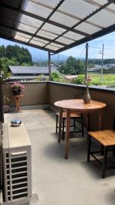 A balcony or terrace at Kitayama Fuji View House