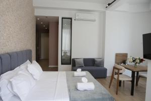 Postel nebo postele na pokoji v ubytování Hotel La Rosa