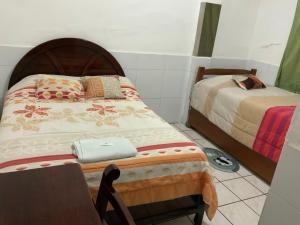 Postel nebo postele na pokoji v ubytování Hostal Almagro