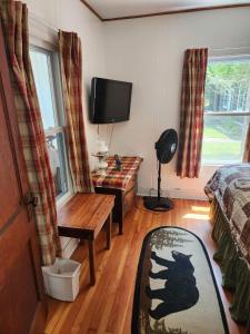 Postel nebo postele na pokoji v ubytování Moose Riverside Bungalow 3BR Home Old Forge NY