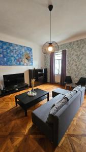 Χώρος καθιστικού στο Center flat 160m2