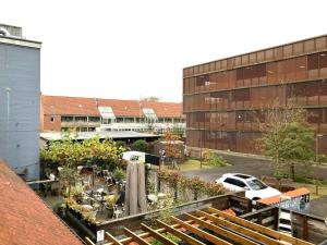 a view of a parking lot with a building at Spacious Apartment for 4 in Esbjerg