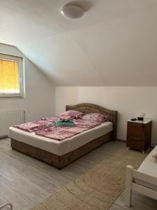 a bedroom with a large bed in a room at Apartman Salus in Tuzla