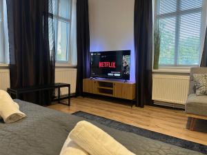 TV a/nebo společenská místnost v ubytování Apartments 23