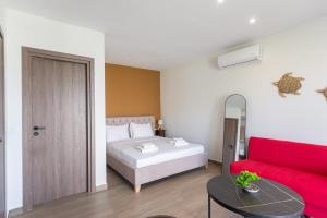 Postel nebo postele na pokoji v ubytování Twin Escape Sea & Corfu town + 8 fotografií