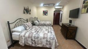 Postel nebo postele na pokoji v ubytování Casas del Toro Playa Flamingo