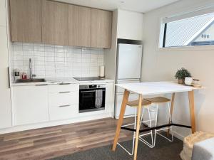 Kuchyň nebo kuchyňský kout v ubytování Hanleys Farm Hidden Gem