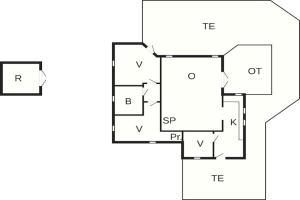 Půdorys ubytování Holiday home Børkop LX