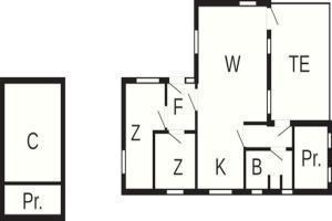 Půdorys ubytování Holiday home Oksbøl LXIX