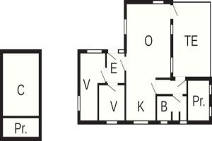 Půdorys ubytování Holiday home Oksbøl LXIX