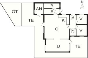 Půdorys ubytování Holiday home Børkop LX