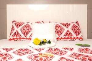 AM Apparts Suite Jacuzzi客房内的一张或多张床位