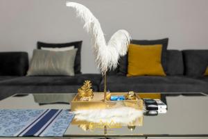 AM Apparts Suite Jacuzzi的休息区