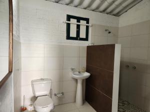 Ένα μπάνιο στο Cabaña hospedaje Masinga