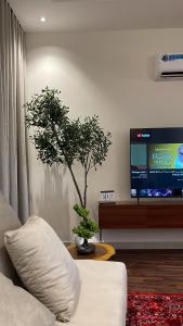 Μια τηλεόραση ή/και κέντρο ψυχαγωγίας στο Apartment with a great view