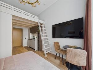 Η κουζίνα ή μικρή κουζίνα στο Loft Studio in Heart Old Town Riga +4 φωτογραφίες
