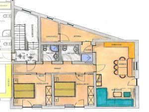 Plan de l'établissement Apartment in Wald im Pinzgau with Swimming Pool and Views