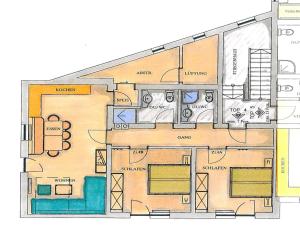 Plan de l'établissement Apartment in Wald im Pinzgau with Swimming Pool and Views