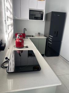ANG COMSAT Guesthouse的厨房或小厨房