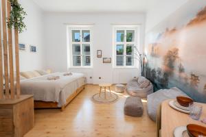 Postel nebo postele na pokoji v ubytování Apartmán Vratislaváček
