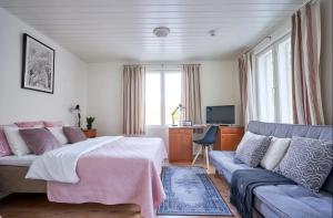 Voodi või voodid majutusasutuse Hotel Hight le mount toas