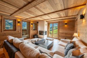 Posezení v ubytování Chalet Plalessu - Latitude Champéry