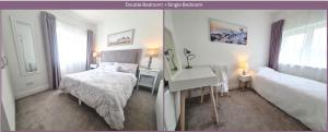 Postel nebo postele na pokoji v ubytování Double & Single Room Options in Quiet, Relaxing Home in Frankfield