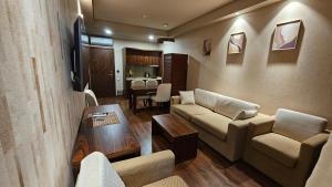 Χώρος καθιστικού στο Dreamland Oasis Аpart