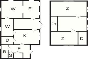 Půdorys ubytování 6 person holiday home in HÅCKSVIK