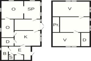 Půdorys ubytování 6 person holiday home in HÅCKSVIK