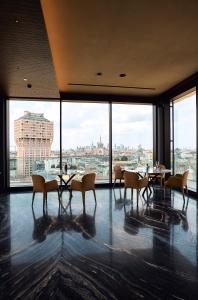 A seating area at Uptown Palace