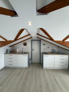 Køkken eller tekøkken på Meerblick mit Traumterrasse