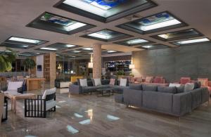 A seating area at Porto Angeli