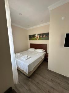 Ένα ή περισσότερα κρεβάτια σε δωμάτιο στο Antalya Apart House - 11
