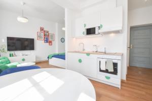 Kuchyň nebo kuchyňský kout v ubytování Apartmány v centru Olomouce