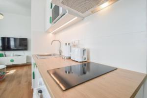 Kuchyň nebo kuchyňský kout v ubytování Apartmány v centru Olomouce