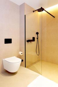 a bathroom with a toilet and a shower at SariStays Valencia City Center L in Valencia