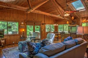 a living room with a couch and chairs at Hoot on the Hill By Carolina Mornings in Weaverville