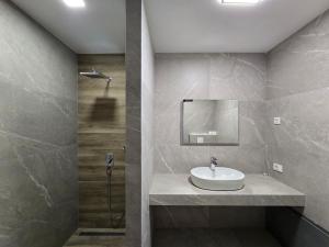 Baðherbergi á Hotel Hecco