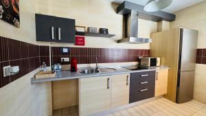 Kuchyň nebo kuchyňský kout v ubytování Apartamentos Alcazar de Baeza