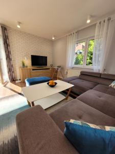 Televízia a/alebo spoločenská miestnosť v ubytovaní Apartament Juzo Villa Mountain View