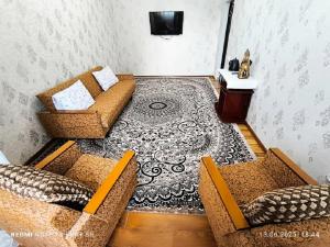 Posezení v ubytování Двухкомнатная квартира