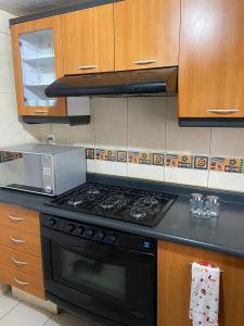 Η κουζίνα ή μικρή κουζίνα στο Apartamento en planta baja c estacionamiento