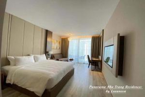 Panorama Nha Trang Residences by Luxanova客房内的一张或多张床位