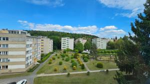 an aerial view of a park in a city at Apartament RYŚ Polanica Zdrój in Polanica-Zdrój