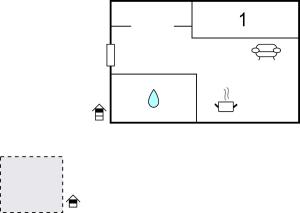 Půdorys ubytování Pet Friendly Apartment In Pirovac