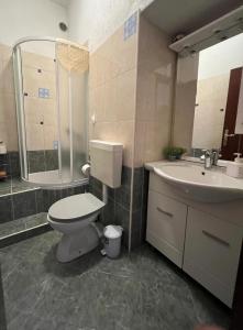 Koupelna v ubytování Apartman Mia