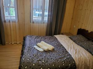 Postel nebo postele na pokoji v ubytování Agro Guest House Tsiskari in Machakhela
