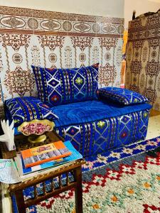 Posezení v ubytování Calm appartment close to airport of Marrakech