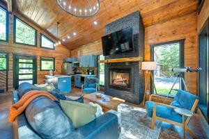 Posezení v ubytování Sleeps 6 Sauna Hot Tub Putt Putt Dogs Welcome